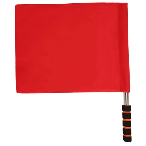 VICASKY Handheld Referee Flag with Stainless Steel Rod and Sponge Handle Lightweight Signal Flag for Sports Matches and Competitions Bright Color for Easy Visibility