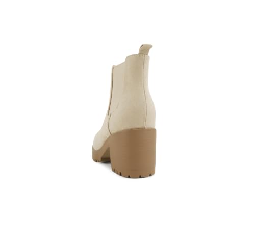 Image of Soda Top Shoes Jaber Ankle Boot W Lug Sole Elastic Gore and Chunky Heel