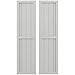 Ekena Millwork ARW101BF414X66STH Americraft Four Exterior Real Wood Two Equal Panel Framed Board-n-Batten Shutters (Per Pair), 14"W x 66"H, Hailstorm Gray