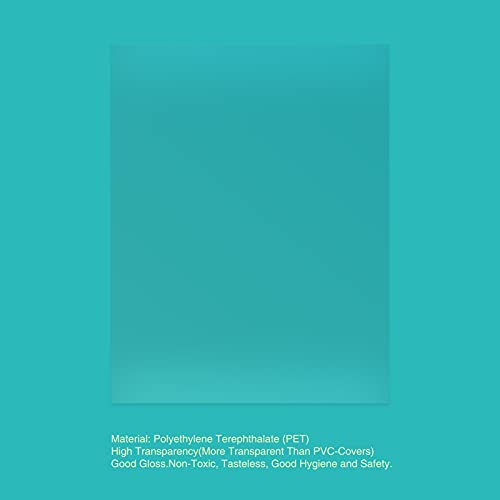 Binditek 100 Pack 12 Mil Plastic Binding Presentation Covers,Ultra Clear Binding Front Covers,8-1/2 X 11 Inches Report Covers,Letter Size,Square Corners,Un-Punched #TOP2