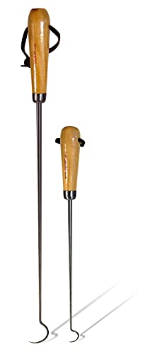 Jaccard Pigtail Food Flipper Hardwood Handle/Stainless Steel Combo (Blister Pack)