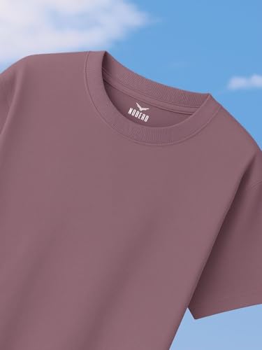 Image of Nobero 100% Cotton Oversized T Shirts for Men Stylish | Oversized Fit | Solid T Shirts for Men 180 GSM Combed Cotton | Round Neck Half Sleeve