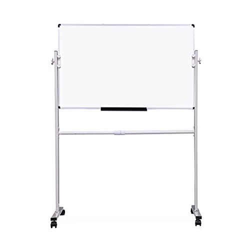 Support tableau blanc à roulettes verrouillables portable 60-90 cm - 2