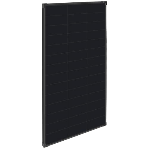 ECTIVE Solarpanel BSP 120 Black - 120W, 5,71A, 42 Zellen, für 12V 24V Batterieladeregler - Monokristallines Back Contact Solarmodul, Camping Garten Solaranlage für Powerstation, Solargenerator