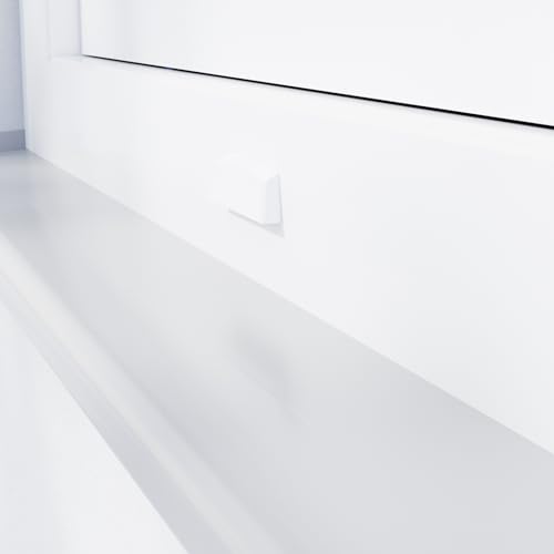 VOOXA 25 Stück Fenster Wasserschlitzkappen 45mm Weiß RAL 9016 für Schlitzfräsungen von 29-33 x 4,6-5 mm