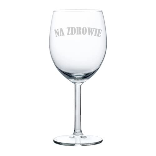 MIP Wine Glass Goblet Gift Na Zdrowie Polish Cheers Poland (10 oz)