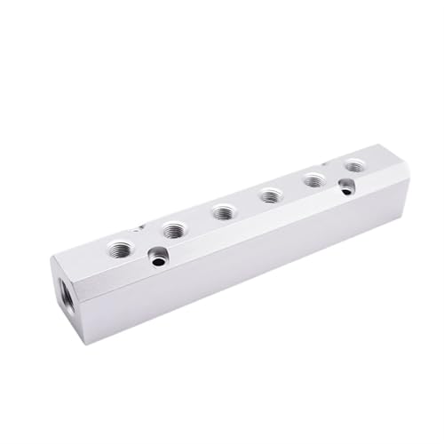 Distribuidor de colector neumático de 3 vías y 6 puertos en aluminio con rosca de 1/2 Pt 7