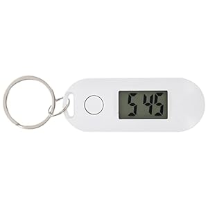 POPETPOP Verpleegsterklok, sleutelhanger, digitaal horloge, zakhorloge, hangklok, fob, klok, verpleeghorloge, sleutelhanger, horloge, zusterhorloge, tas, hanger voor verpleegkundige arts, student, wit