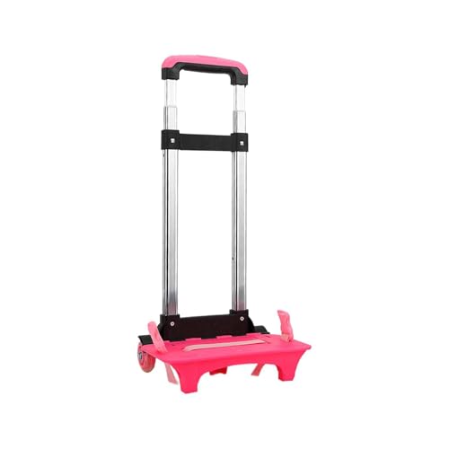 Carrito de compras plegable y ligero de aluminio con mango telescópico rosa 2