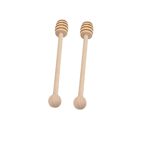 FUNOMOCYA 2pcs Stirring Rod Bread Whisk Honey Server Pancake Syrup Dispenser Beekeepers Mini Honey Honeycomb Stick Honey Jars Dipper Honey Dippers Honey Jar Dipper Wooden