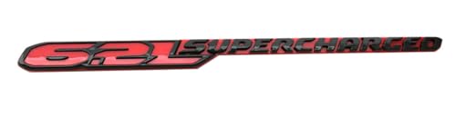 Image of 1pc New 6.2L Supercharged Hood Emblem Nameplate 3D Badge Replacement for 2021-2024 TRX 6.2L 68444262AB (Redline)