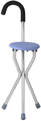 Stick de marche avec siège et chaise de béquille pour senior