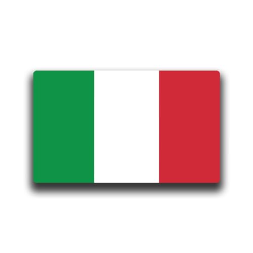 Image of World Country Flag Decal Stickers - Two Pack - for Cars Windows Bumpers Laptops Tablets Tumblers Cups Walls (Italy)
