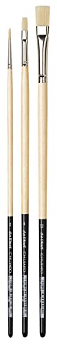 da Vinci Chuneo Synthetic Hog Bristle for Oil & Acrylic - 3 Brush Set (4129)