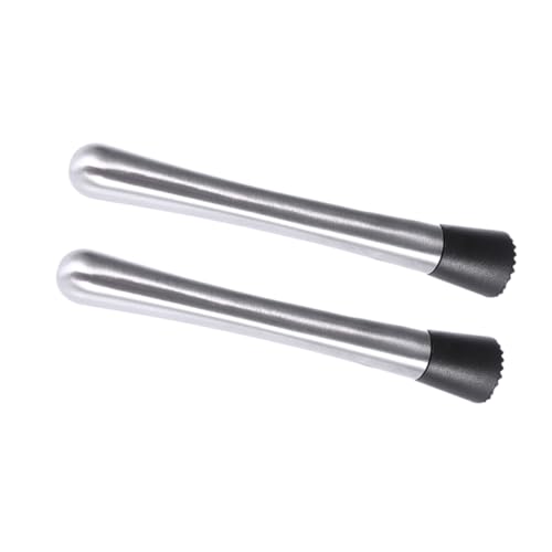 SOLUSTRE Essential Barware Set: 2 Stainless Steel Tools Bar Mixer Fruit Ice Crusher Cocktail Shaker for Parties