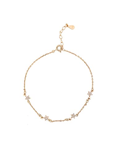 Bracelet étoile plaqué Or et Argent S925, le cadeau infini idéal pour femme et fille