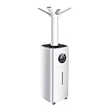 【Humidificador muy silencioso】 Los humidificadores de habitación grande tienen un silenciador incorporado, el sonido de funcionamiento del ventilador es casi inaudible y el sonido emitido durante el trabajo es inferior a 35 dB, lo que es muy silencioso y cómodo sin importar si es de día o noche.