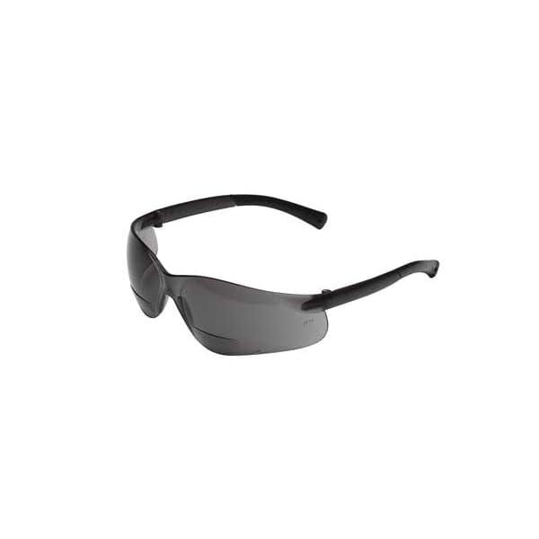 Image of Crews K3H20G Klondike Plus Magnifier Polycarbonate Dual Bi-Focal Lens Glasses with Black Frame and 2.0 Diopter Gray Lens, 1-Pair | Black nylon frame, Nylon spatula temples, Half-frame design, Soft nose pads, Telescoping temples