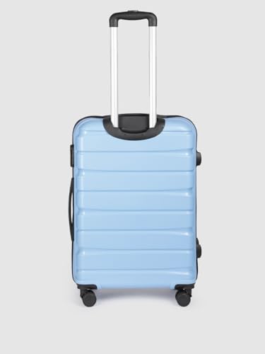 Image of Teakwood 65 CM Unisex Trolley Bag for Travel, Hard Cabin Trolley Large Travel Suitcase Bag, Lock System 360 Degree 8 Rotating Wheels (65 CM, Powder Blue)