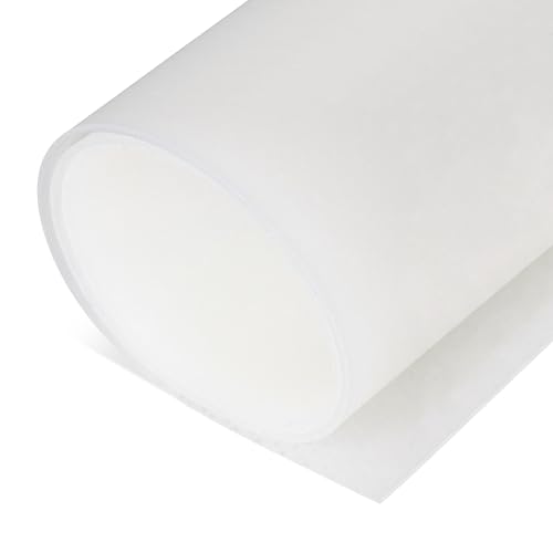 Exactly Rubber - Translucent Silicone Sheet 50A Durometer Rubber Sheet Semi Clear Silicone Resistant -80 to 450F Food-Grade Silicone Placemat 450% Elongation Made in The USA 1/32 x 9 x 12