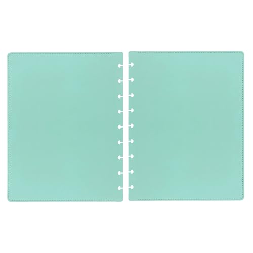 Couverture à disque en cuir rigide M vert clair pour protéger vos carnets Happy Planner - 3