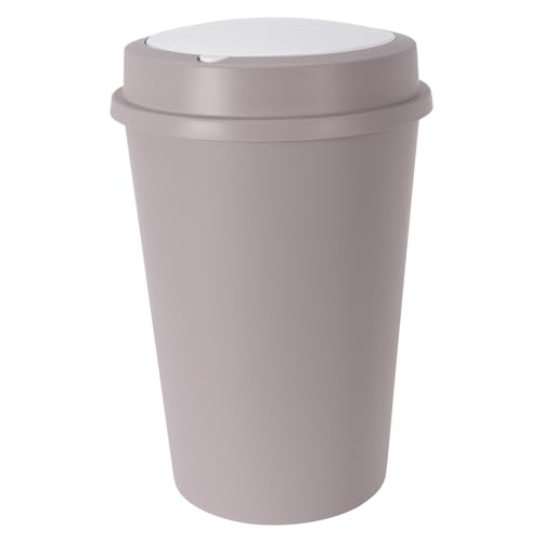 Abfalleimer mit automatischer Deckelöffnung Kücheneimer Mülleimer 47 L Kunststoff Kunststoff Müllbehälter Abwaschbar, Farben:Hellgrau – Bild 4