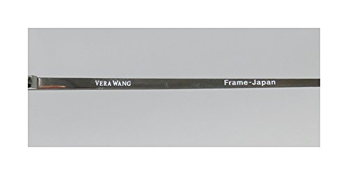 Vera Wang V08 Womens/Girls Designer Full-Rim Classic Design Vision Care Hip Eyeglasses/Eyewear (49-18-140, Silver) #TOP6