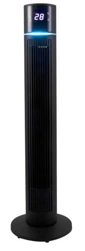 Image of Russell Hobbs Aero Breeze 42 inch Tower Fan (RTF4200), 60W Powerful Cooling, 70 Wide Airflow Coverage, 4 Smart Modes (AI, Natural, Sleep, Normal), 12 Speed Settings, LED Display