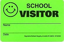 School Visitor Badge Security Stickers (1000 ROLL)