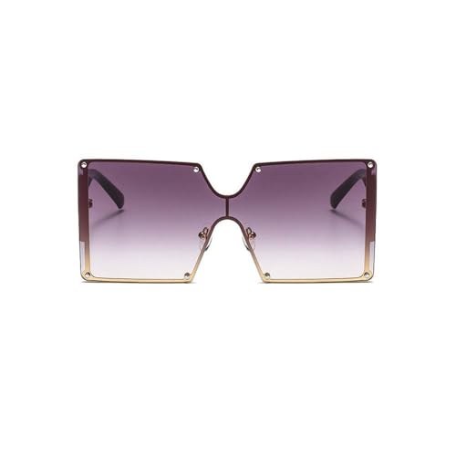 Image of mincl /Oversized Shield Sunglasses Woman 2019 Fashion Luxury Shades UV400 Vintage Flat Top Futuristic Sunglasses