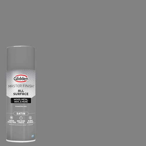 Image of Glidden Master Finish 12 oz. Satin Phantom Hue Interior /Exterior All Surface Spray Paint and Primer (Pack of 4)