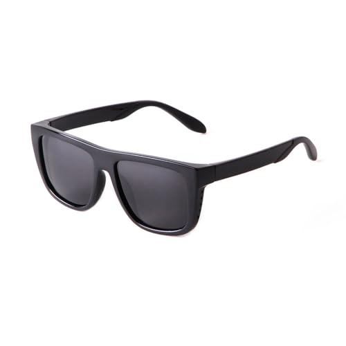 Lunettes de soleil carrées MUTYNE avec monture noire robuste pour hommes et femmes