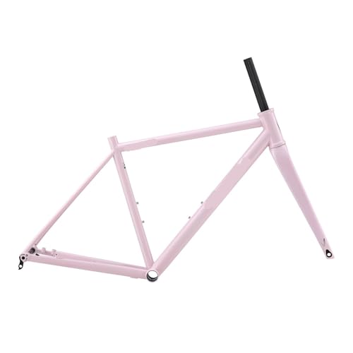 700C Cr-Mo �|���[�h�o�C�N�t���[�� T700 �J�[�{���t�@�C�o�[�t�����g�t�H�[�N�����P�[�u�����[�e�B���O�f�U�C���V���t�g���]�ԕ��i(Pink color,47cm(165-175cm))