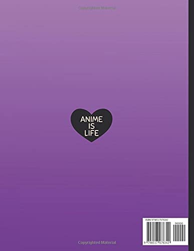 Can't Get Enough of Anime Guys Notebook: 8.5 x 11 in. 120-Page Blank Lined Notebook Journal | The Perfect Anime Gift image 3