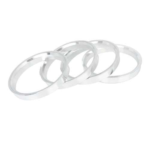 ASYUIHUUY Anillos Centradores Llantas 4 Anillos céntricos for Cubo de Rueda Coche, aleación Aluminio, diámetro Exterior 73,1 mm a Interior 56, Espaciador Central for