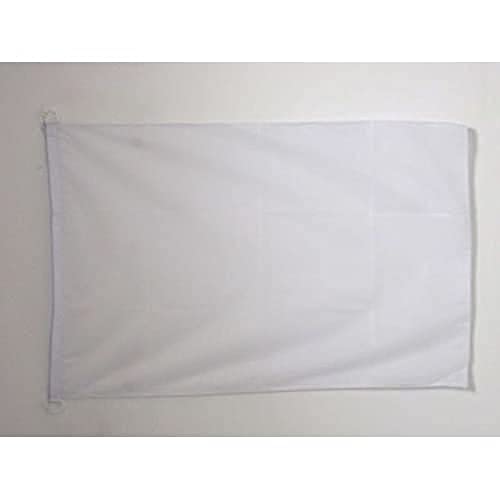 AZ FLAG Bootflagge Einfarbig Weiss 45x30 cm, Einfarbig Bootsfahne 30 x 45 Cm Marine Flaggen - Flaggen