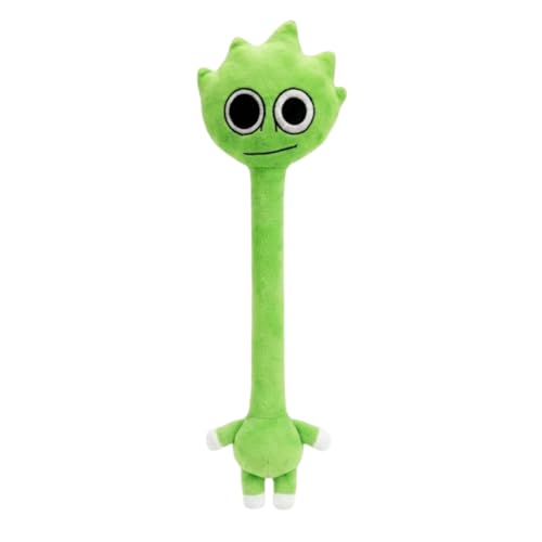 Image of Spiky Green Long Neck Plush Soft Lime Foliage Game Toy