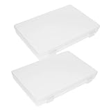 COHEALI 2pcs Transparent Document Storage Box Wear-Resistant Plastic File Organizer for Home Office Use for Storing Files Magazines and Cash Savings and Stylish Design