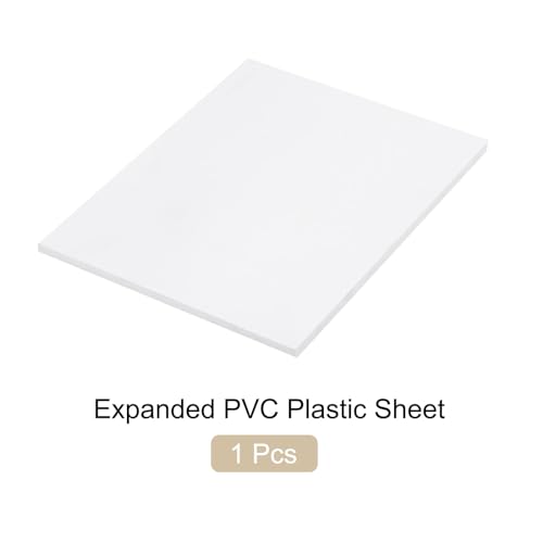Image of Expanded PVC Plastic Sheet 1 /4 inch Thick, 8.5 inchx11 inch Lightweight Rigid Foam Sheet, [for Crafts Signage Displays Digital Screen Printing] - White / 1 Pcs