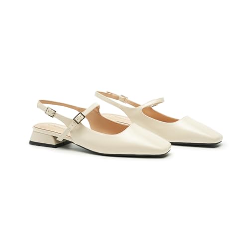 Image of C.Paravano Slingback Flats | Slingback Sandals for Women | Sandals Flats | Adjustable Ankle Strap Shoes