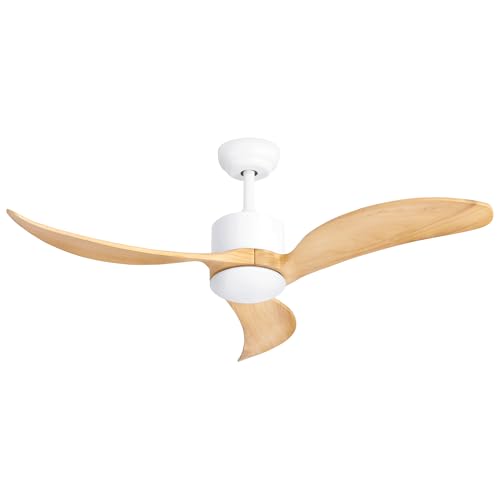 FORLIGHT - Ventilador Nere Smart M Acero, Aluminio, Plástico Blanco, OPAL