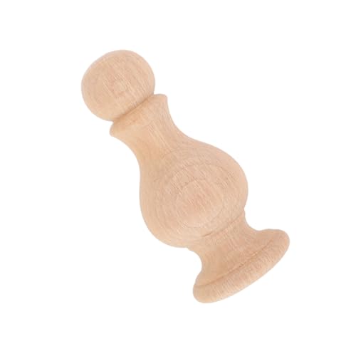 FONDOTIN Solid Wood Column Roman Column Style Finial Ball Topper for Home Decor Wooden Spindle for Curtain Rods