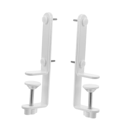 STOBAZA Pegboard Accessories Kit Desk Pegboard Stand Edge Mount Fixing Brackets T-Shaped Support White