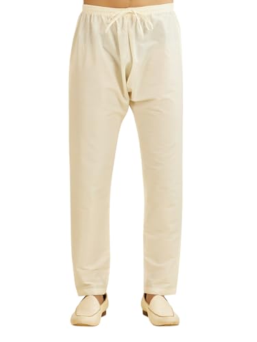 Image of DIWAS BY MANYAVAR Men's Art Silk Solid Pyjama (1pc)