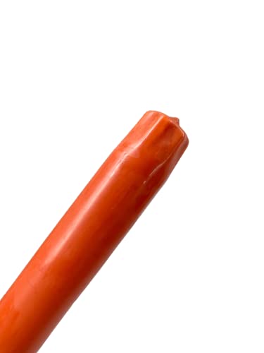 D'light Online Elegant Unscented Cinnamon Burnt Orange Taper Premium Quality Candles Hand-Dipped, Dripless And Smokeless - Set Of 12 Individually Wrapped (10 Inch, Cinnamon) #TOP2