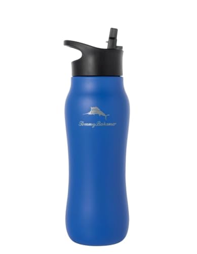 Tommy Bahama Vacuum Insulated Water Bottle with Chug Lid - Double-Wall Stainless Steel, BPA Free,...