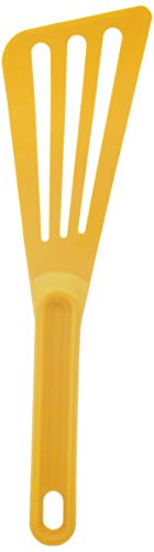 Image of Mercer Culinary Hell's Tools Hi-Heat Slotted Spatula, 12 Inch x 3.5 Inch, Yellow
