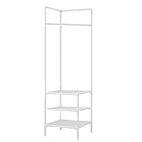 Élévation pratique : le design surélevé innovant de notre porte-manteau d'angle garantit un accès facile à votre robot aspirateur tout en gardant les articles supérieurs à l'abri de l'humidité. En outre, le repose-pieds empêche les rayures sur le sol