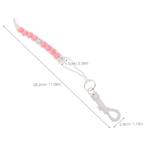 Pulsera contador de golpes de golf con cuentas brillantes rosa miniatura 2