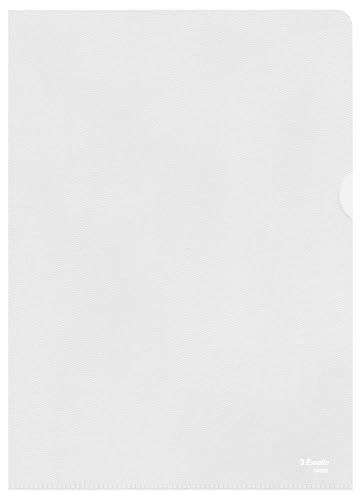 Esselte, Chemise-Coin Premium A4, Matière Grainée Mate Transparente, Polypropylène 115 Microns,...